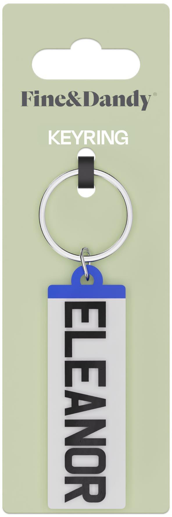 Fine and Dandy Eleanor Number Plate Keyring