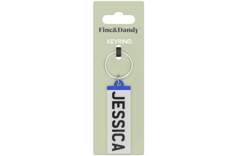 Fine and Dandy Jessica Number Plate Keyring Fine and Dandy Jessica Number Plate Keyring
