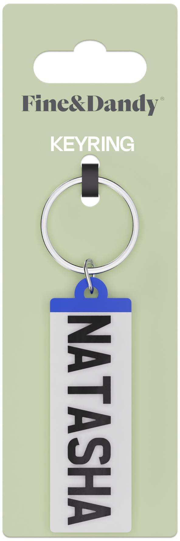 Fine and Dandy Natasha Number Plate Keyring