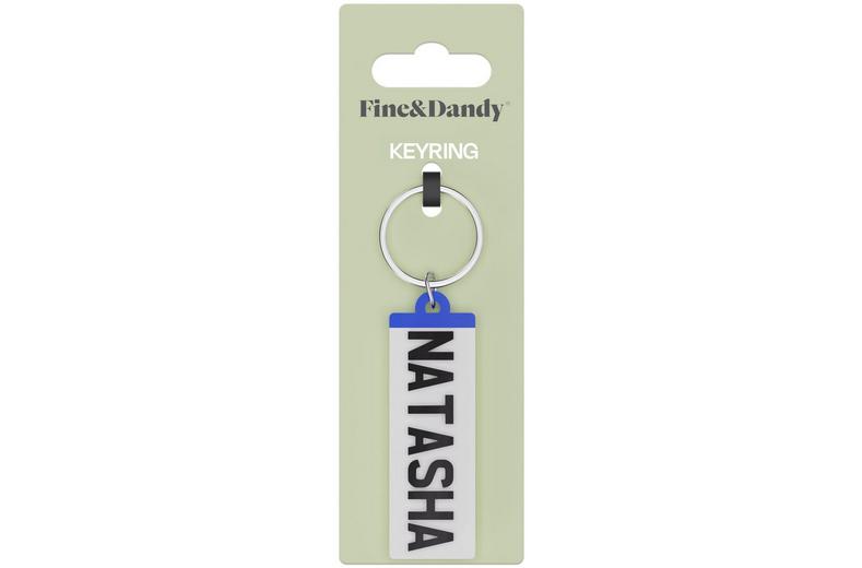 Fine and Dandy Natasha Number Plate Keyring Fine and Dandy Natasha Number Plate Keyring