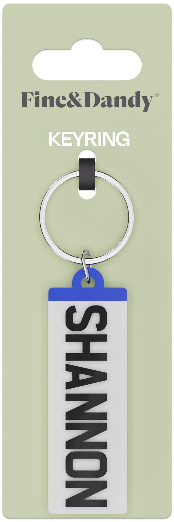 Fine and Dandy Shannon Number Plate Keyring