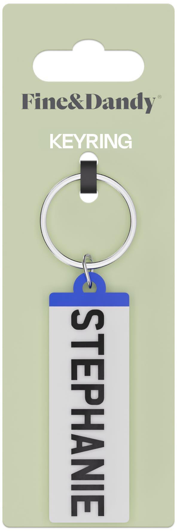 Fine and Dandy Stephanie Number Plate Keyring