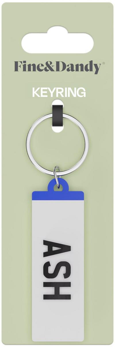 Fine and Dandy Ash Number Plate Keyring