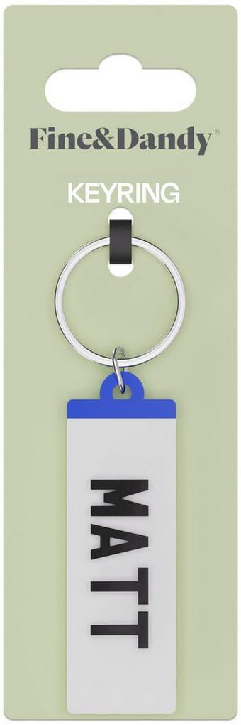 Fine and Dandy Matt Number Plate Keyring