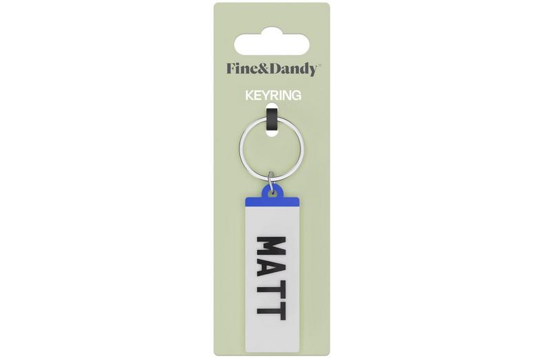 Fine and Dandy Matt Number Plate Keyring Fine and Dandy Matt Number Plate Keyring