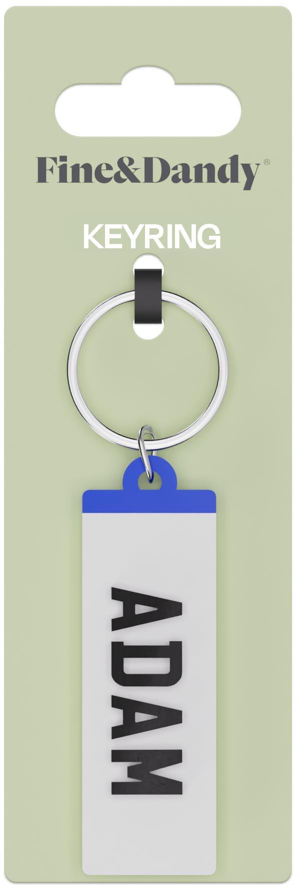 Fine and Dandy Adam Number Plate Keyring