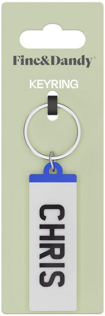 Fine and Dandy Chris Number Plate Keyring