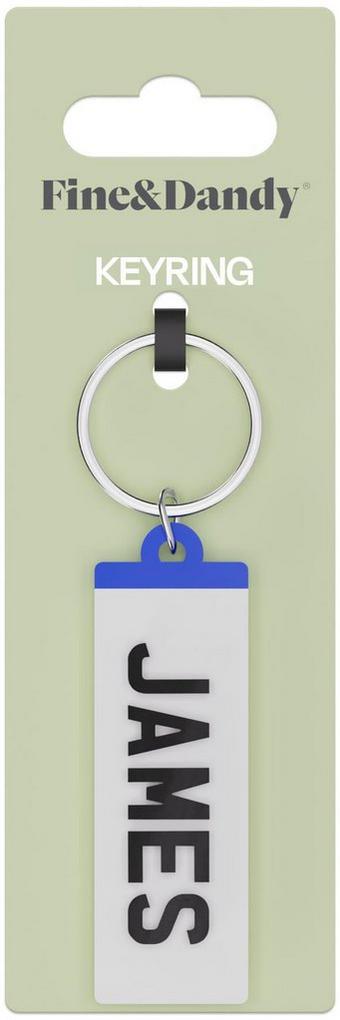 Fine and Dandy James Number Plate Keyring