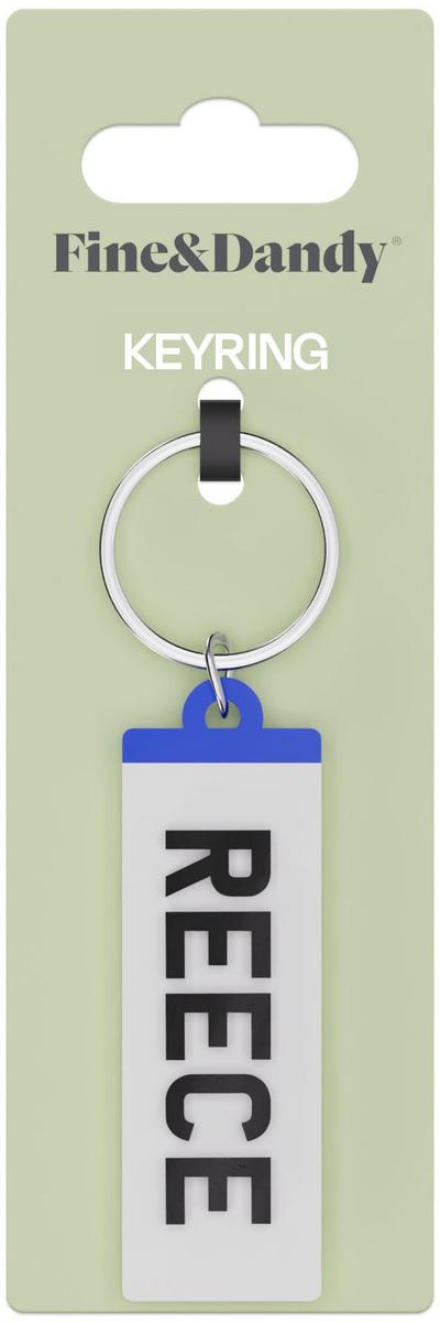 Fine and Dandy Reece Number Plate Keyring