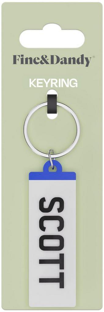 Fine and Dandy Scott Number Plate Keyring