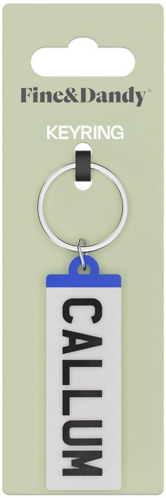 Fine and Dandy Callum Number Plate Keyring