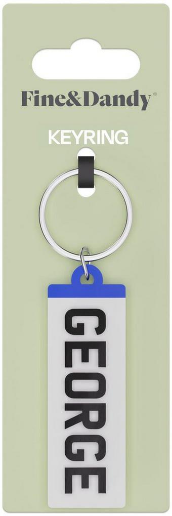 Fine and Dandy George Number Plate Keyring