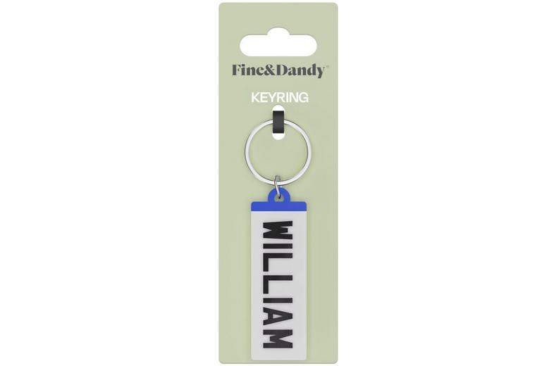 Fine and Dandy William Number Plate Keyring Fine and Dandy William Number Plate Keyring