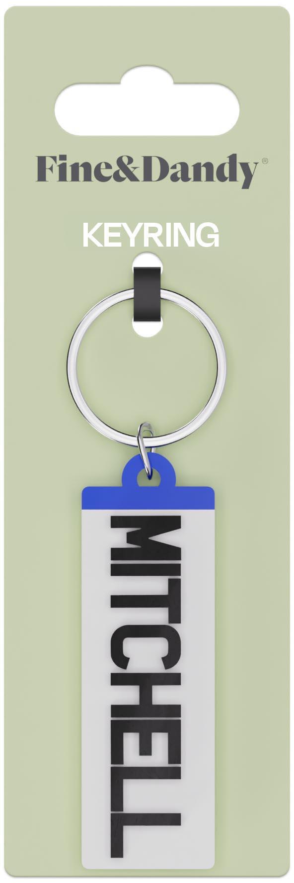 Fine and Dandy Mitchell Number Plate Keyring