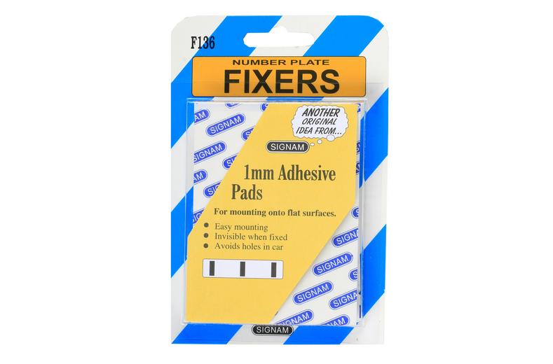 Number Plate Fixers - 1mm Adhesive Spacer Pads Number Plate Fixers - 1mm Adhesive Spacer Pads