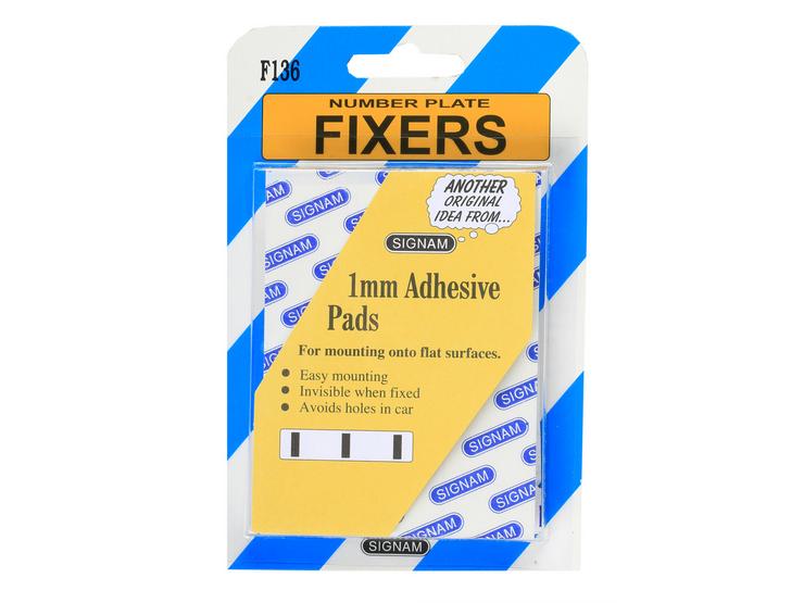Number Plate Fixers - 1mm Adhesive Spacer Pads