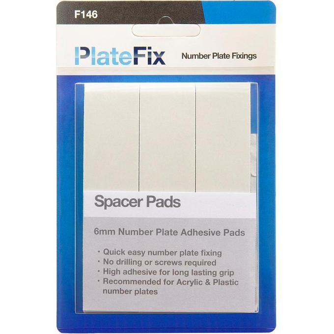 BEK-FIX 32 Pack Number Plate Sticky Pads Double Sided Foam Pads for Number Plates Car License Plates Fixing Pads 