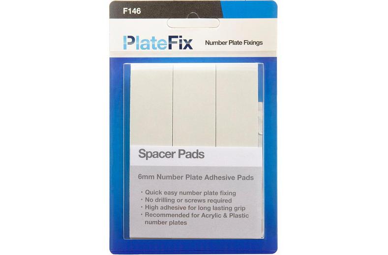 Number Plate Fixers - 6mm Adhesive Spacer Pads Number Plate Fixers - 6mm Adhesive Spacer Pads