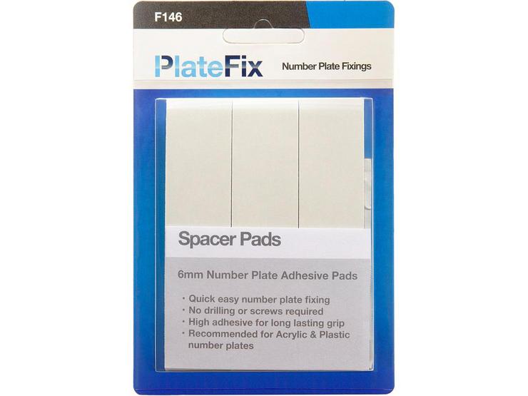 Number Plate Fixers - 6mm Adhesive Spacer Pads