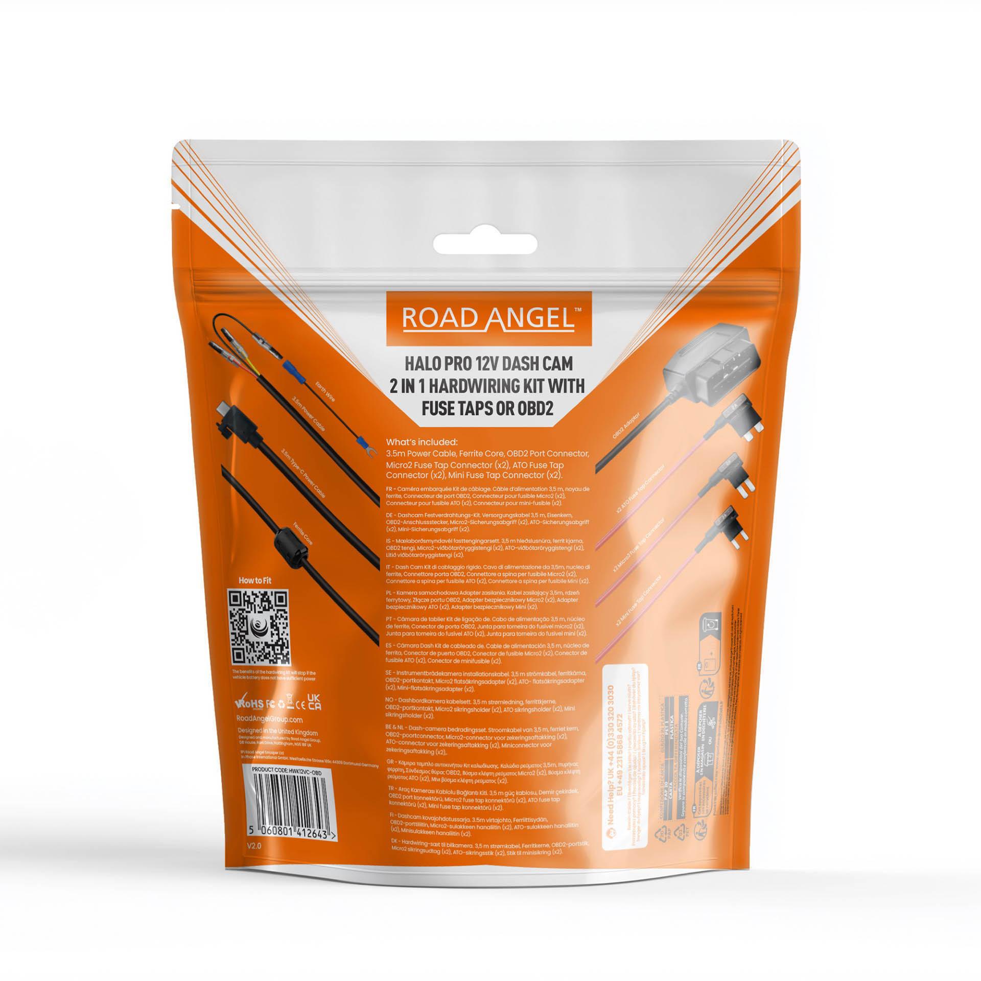 Road Angel Pro Dash Cam 12V 2-in-1 HWK