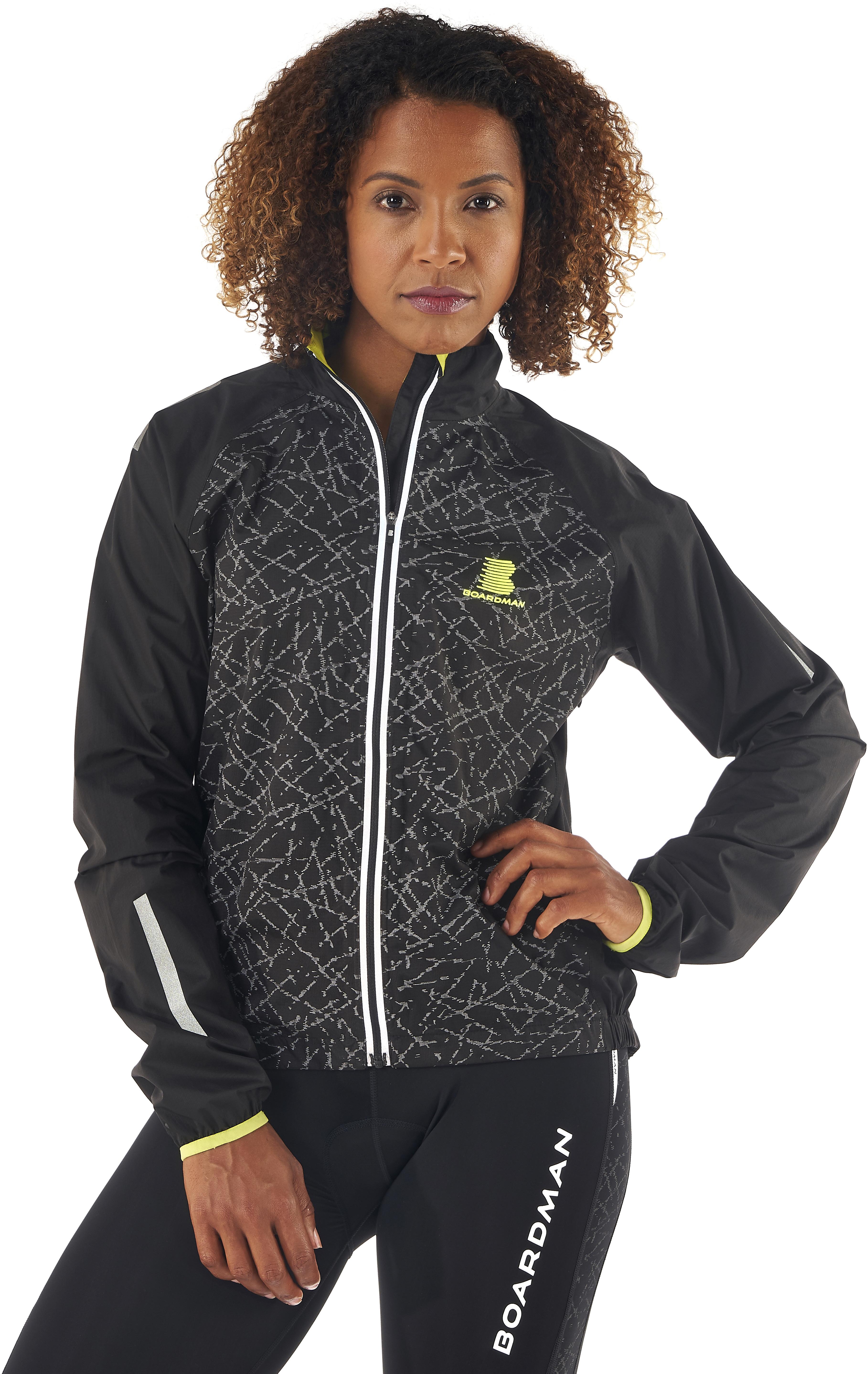 Boardman Womens Reflective Waterproof Jacket Black