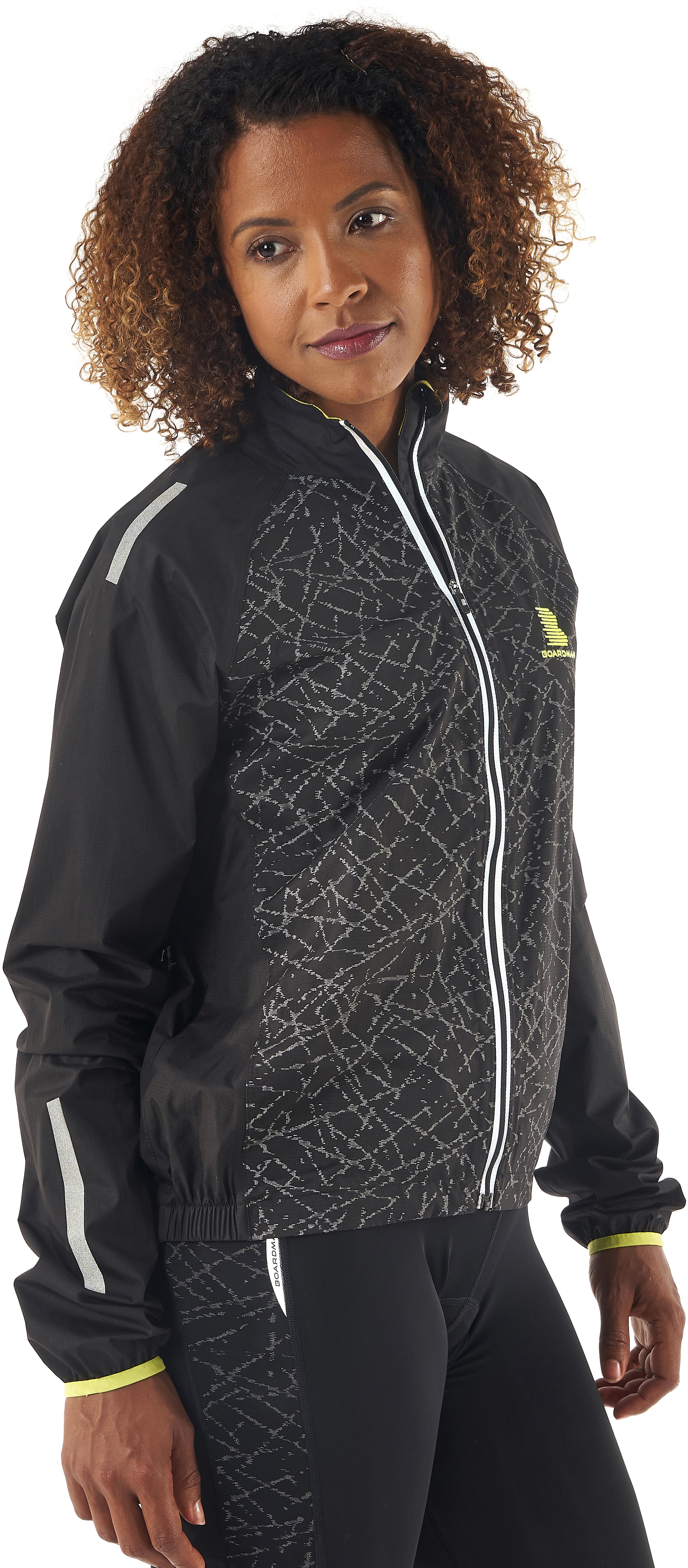 Boardman Womens Reflective Waterproof Jacket Black