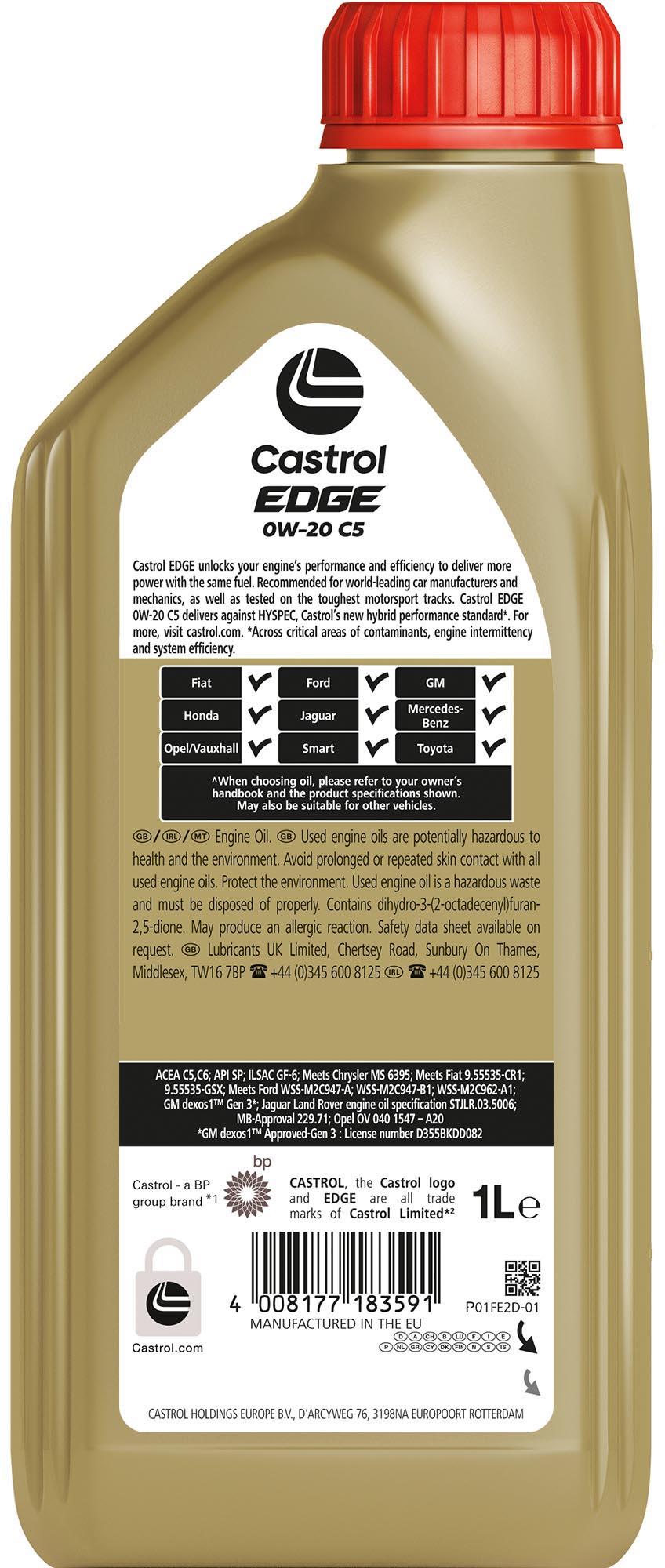 Castrol EDGE 0W-20 C5 1L