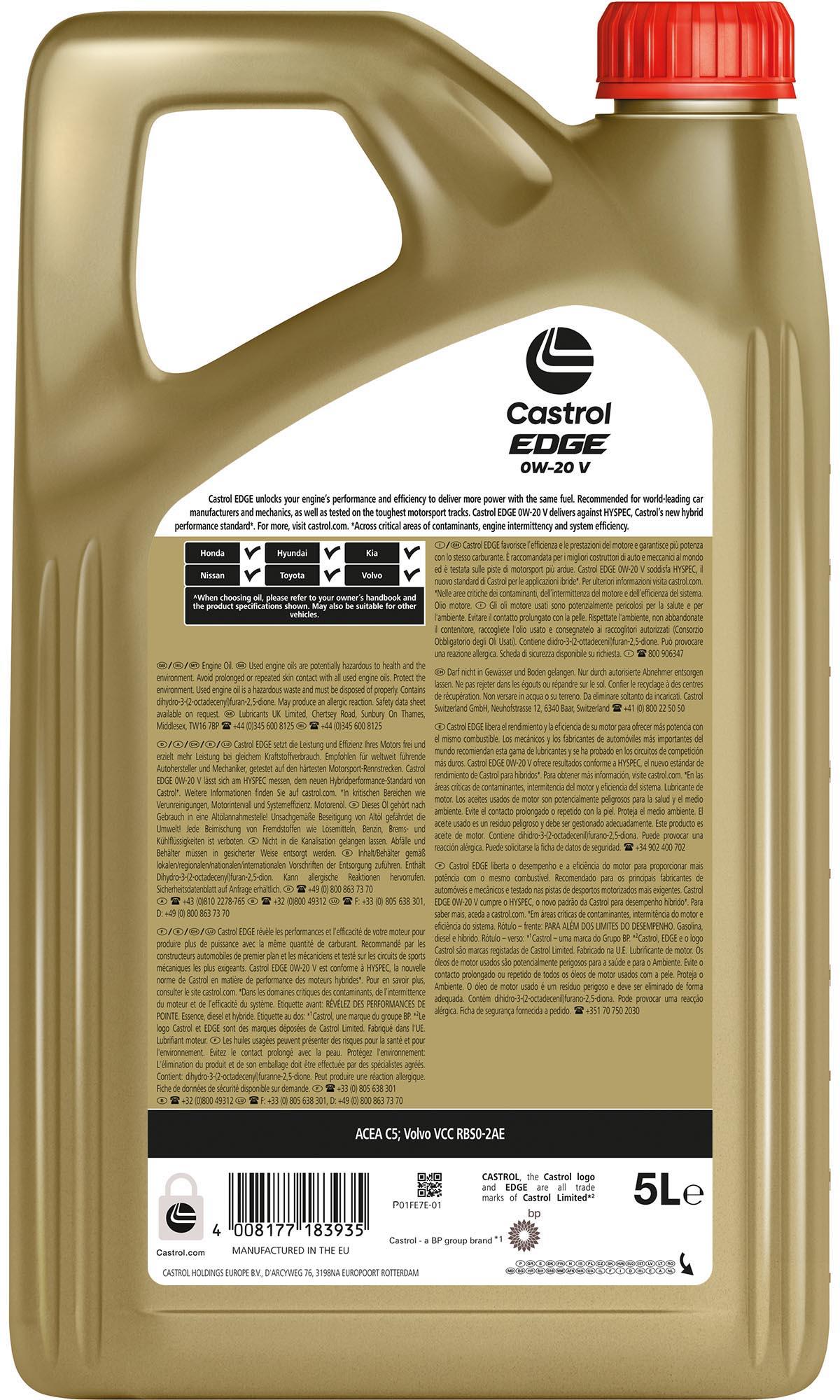 Castrol EDGE 0W-20 V 5L