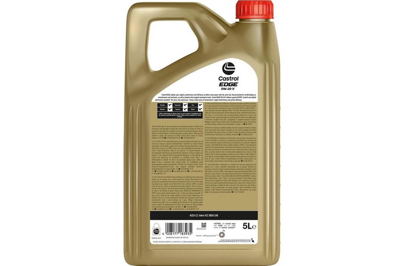 Castrol EDGE 0W-20 V 5L Castrol EDGE 0W-20 V 5L