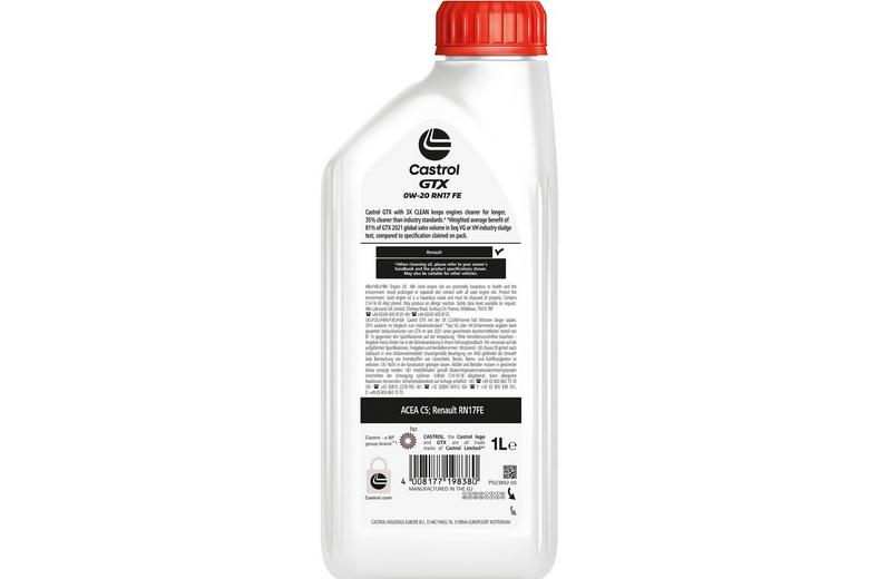 Castrol GTX 0W-20 RN17 FE 1L Castrol GTX 0W-20 RN17 FE 1L