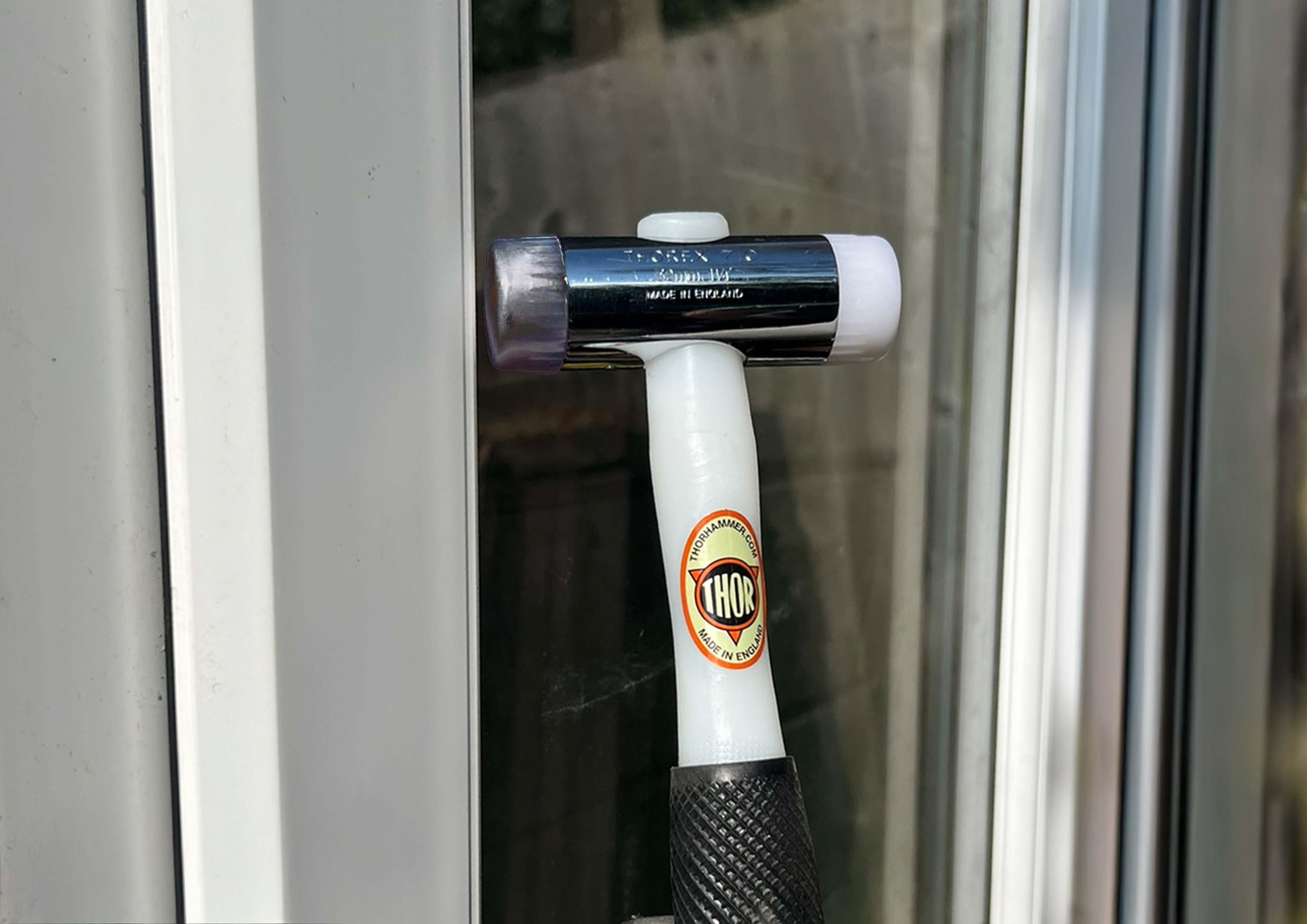 Thor Soft & Hard Face Thorex Nylon Hammer - Wood Handle 32mm 345g