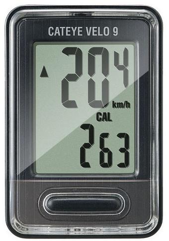 Cateye Velo 9 Wired Cycle Computer - Black