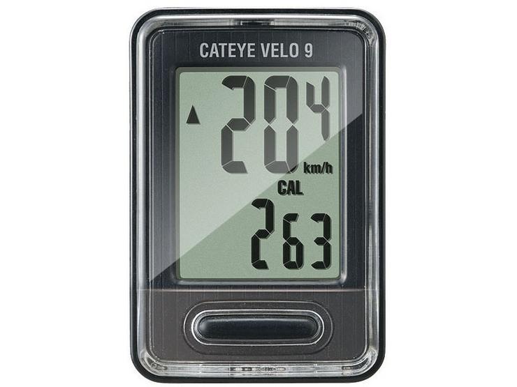 Cateye Velo 9 Wired Cycle Computer - Black