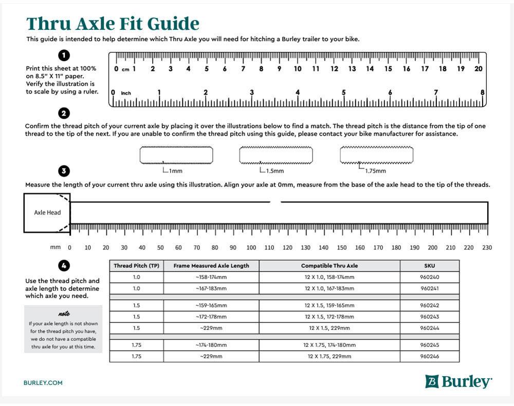 Burley Thru Axle 12x1.0 167-183mm