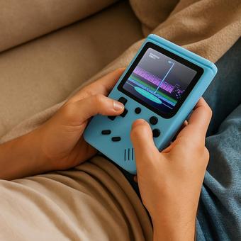 Fine & Dandy Handheld Games Console - Red or Blue