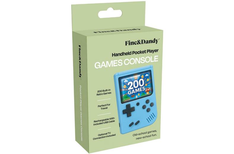Fine & Dandy Handheld Games Console - Red or Blue Fine & Dandy Handheld Games Console - Red or Blue