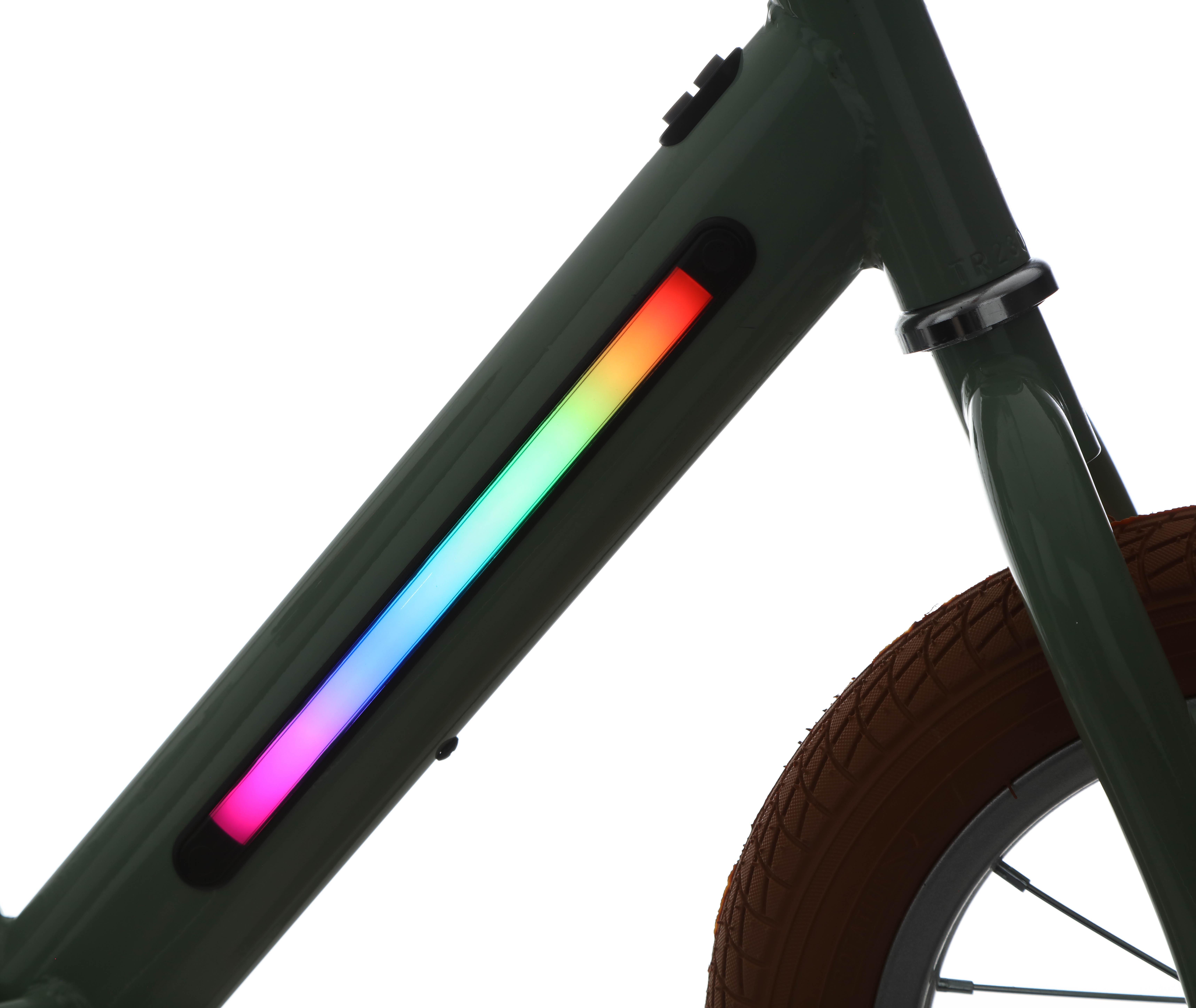 Indi Light Up Balance Bike, Sage Green - 12" Wheel