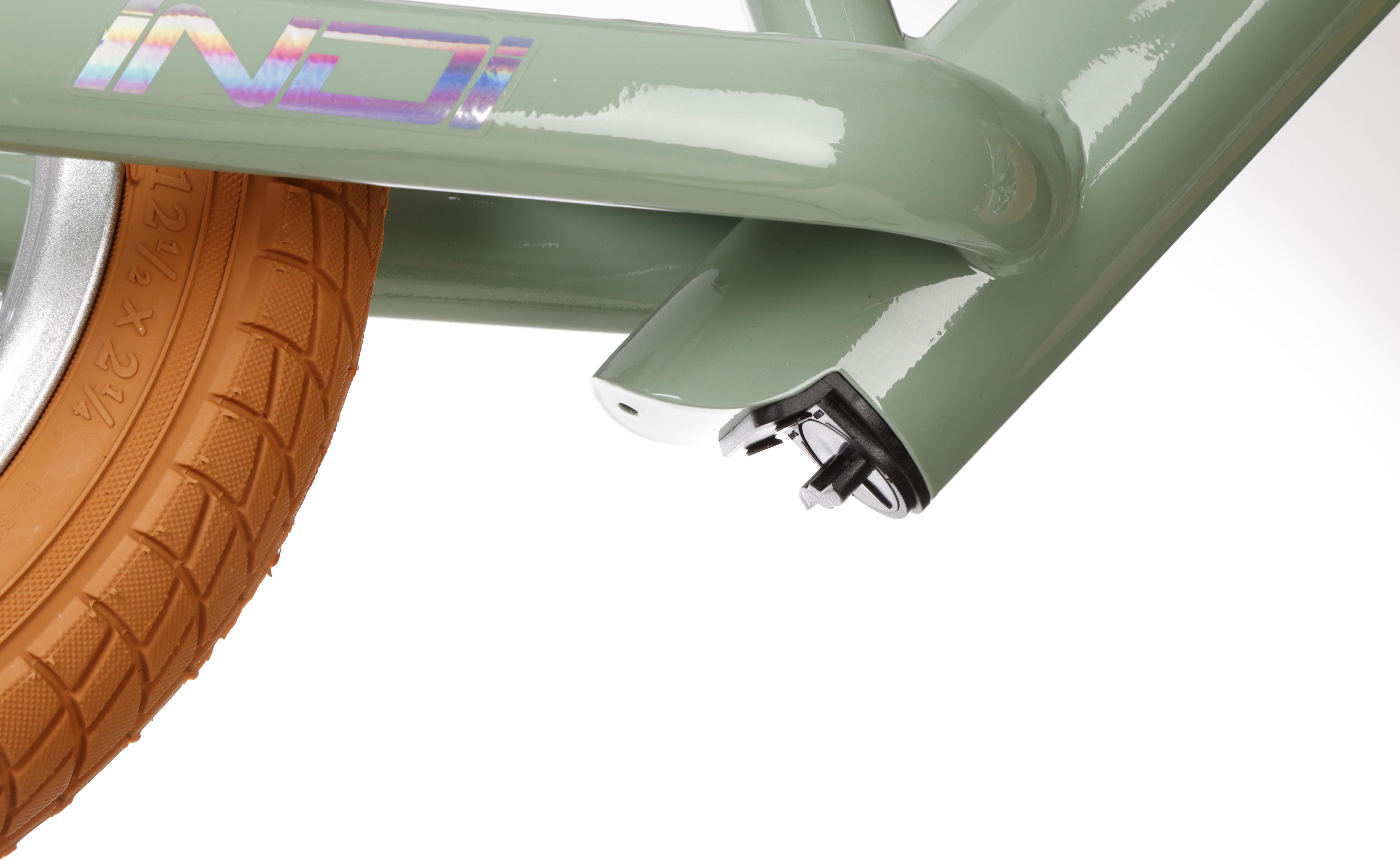 Indi Light Up Balance Bike, Sage Green - 12" Wheel