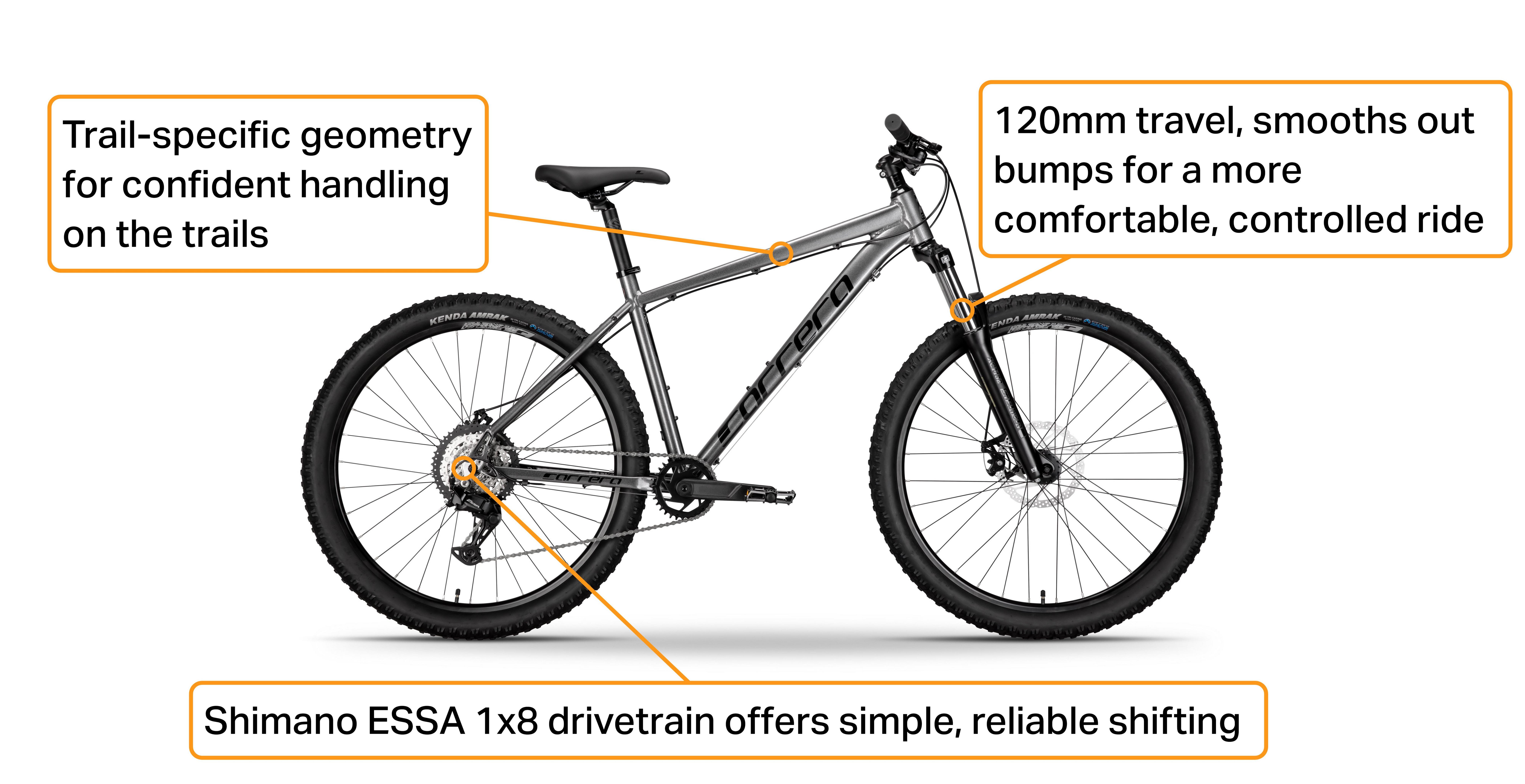 Carrera Vengeance Trail Mountain Bike - S, M, L, XL Frames