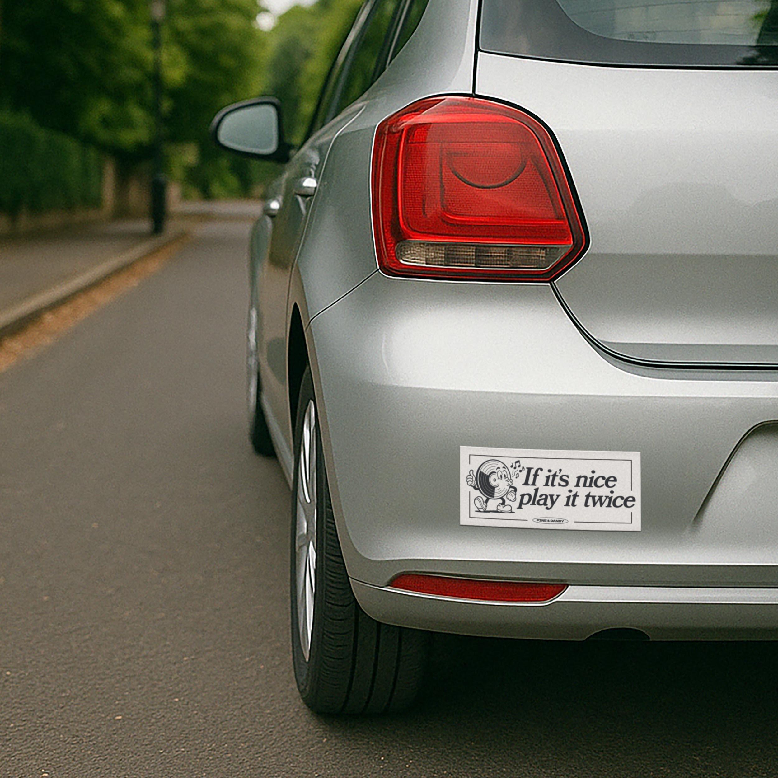 Play It Twice Bumper Sticker