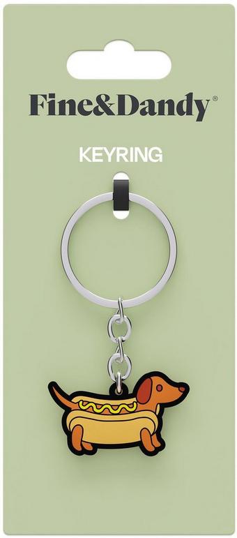 Fine & Dandy Hot Dog Keyring