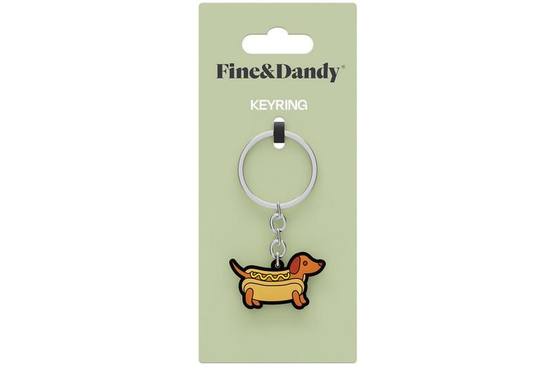 Fine & Dandy Hot Dog Keyring Fine & Dandy Hot Dog Keyring