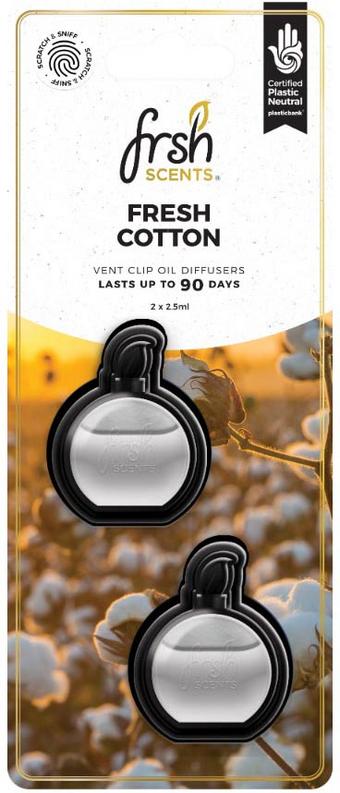 FRSH 2PK Vent Clip Air Freshener Cotton