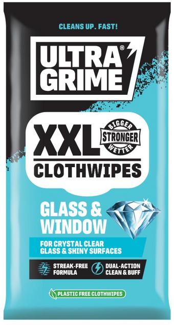 UltraGrime Glass & Window XXL Wipes pk 20