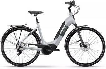 Raleigh Motus Low Step White/Green Electric Hybrid Bike - L Frame