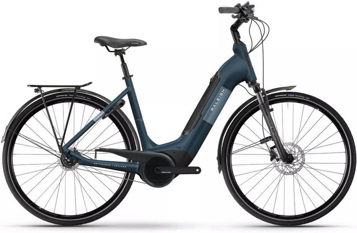 Halfords Raleigh Motus Low Tour Step Blue Electric Hybrid Bike - M Frame | Extra 8% off for BC Members