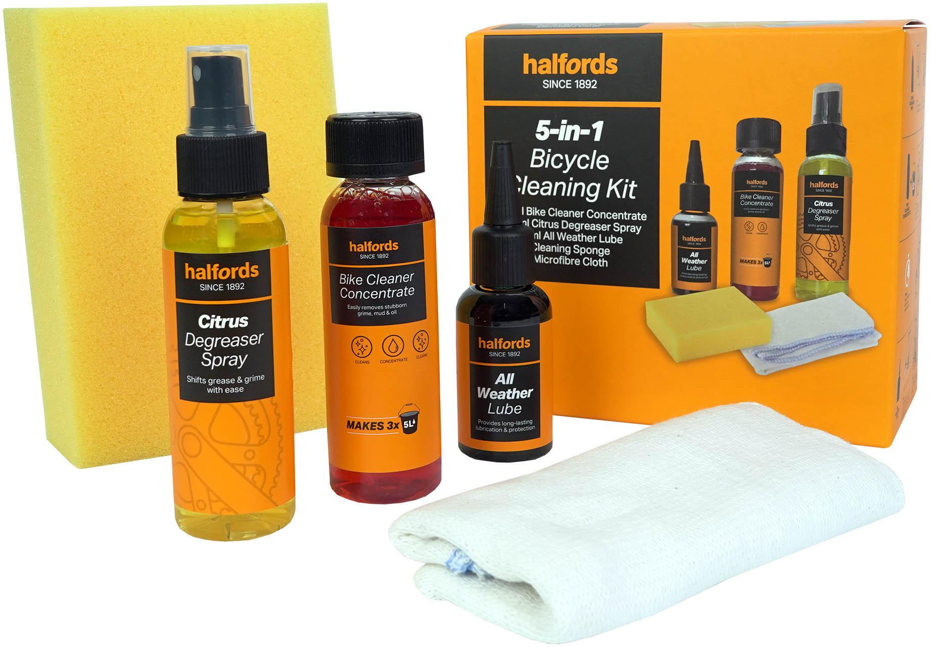 Halfords 5-in-1 Bicycle Cleaning Kit