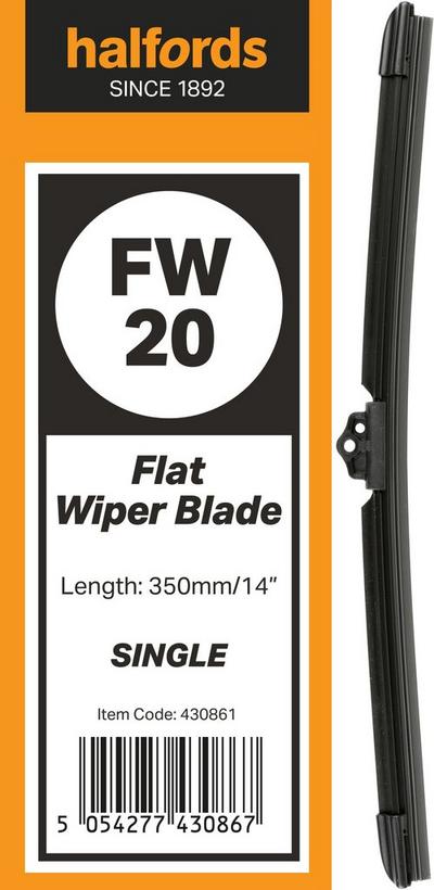 Halfords Flat Wiper Blade Single FW20