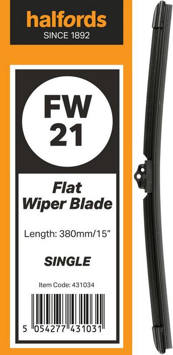 Halfords Flat Wiper Blade Single FW21