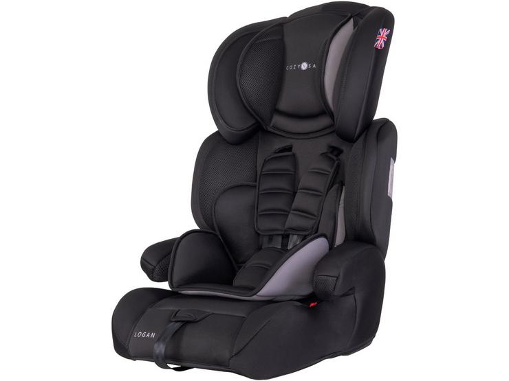 CozyNSafe Logan Group 1/2/3 Child Car Seat – Black/Grey